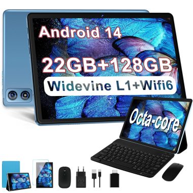 Tablet Android 14 de 10 pulgadas con 22 GB RAM