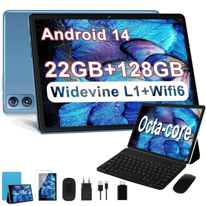 Tablet Android 14 de 10 pulgadas con 22 GB RAM